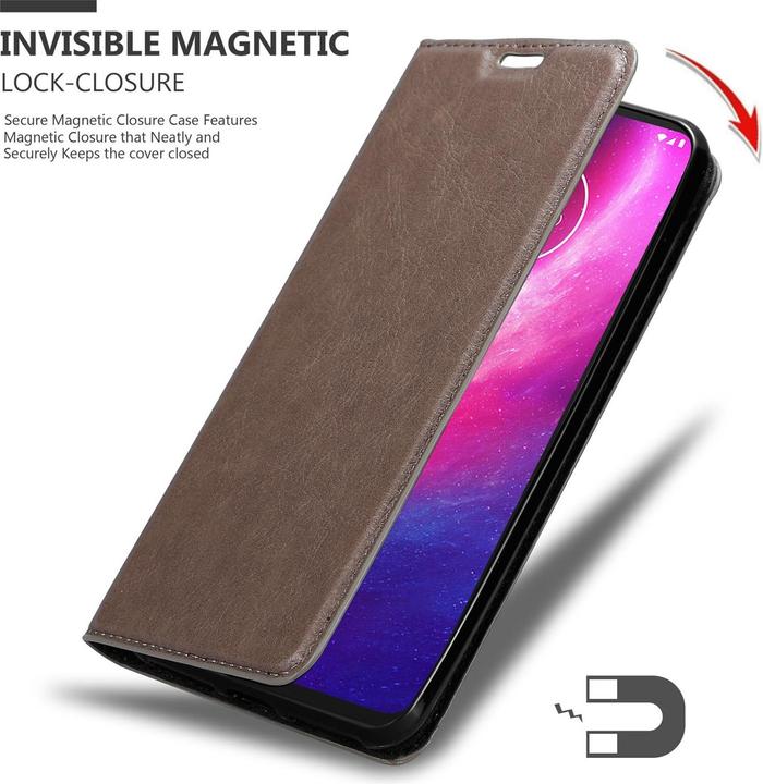 Productafbeelding Cadorabo Boek Onzichtbare Magneethoes (Motorola One Hyper)