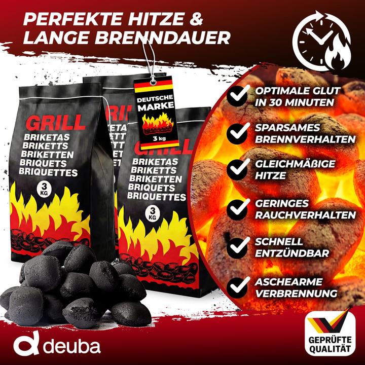 Actual product image Deuba Barbecue briquettes (6 kg)