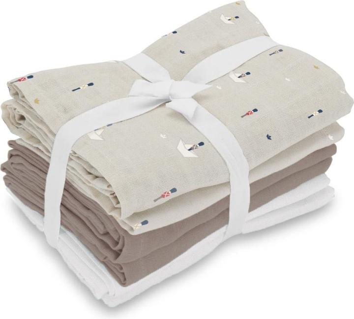 Copenhagen Vanilla - Muslins 6 Pack - Cozy Grey - 70 x 70 cm (MUSL8524) (70 cm, 70 cm)