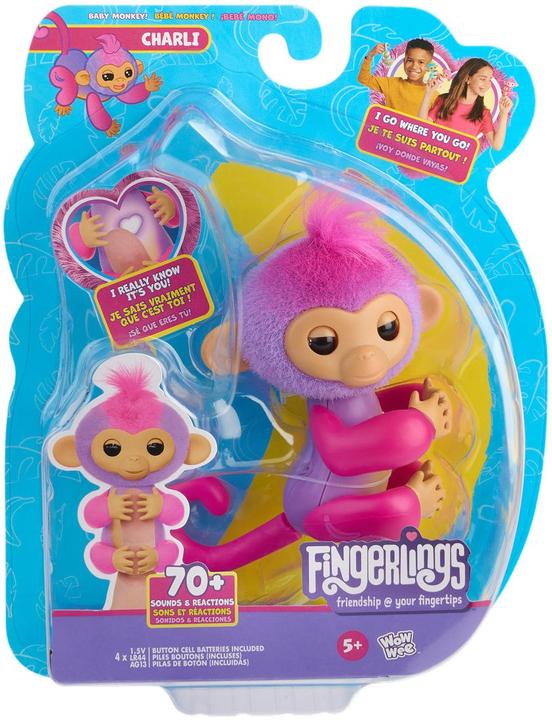 Actual product image WowWee Fingerlings - Basic Monkey Purple - Charli