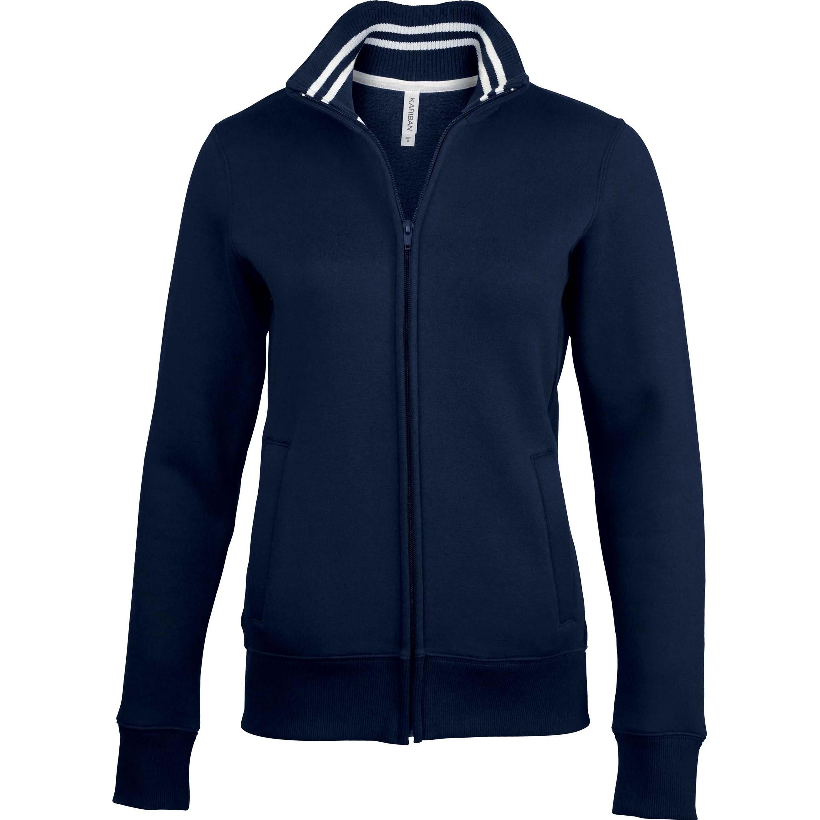 Kariban, Damen, Pullover, Molleton Zippée, Blau, (S)