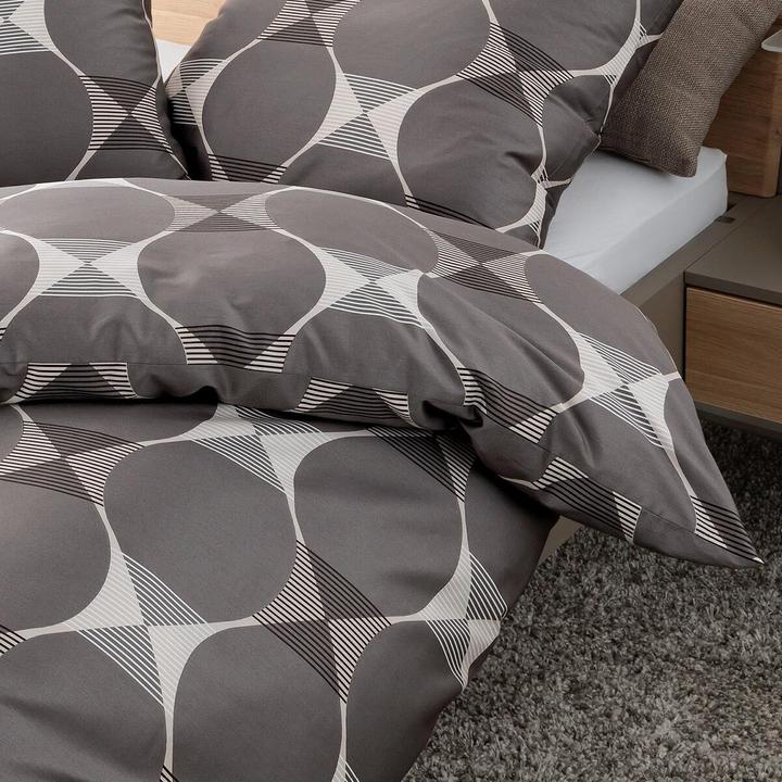 Immagine prodotto Janine Mako-Satin Bettwäsche J.D. 87103 taupe (Set di biancheria da letto, 135x200 cm + 80x80 cm)