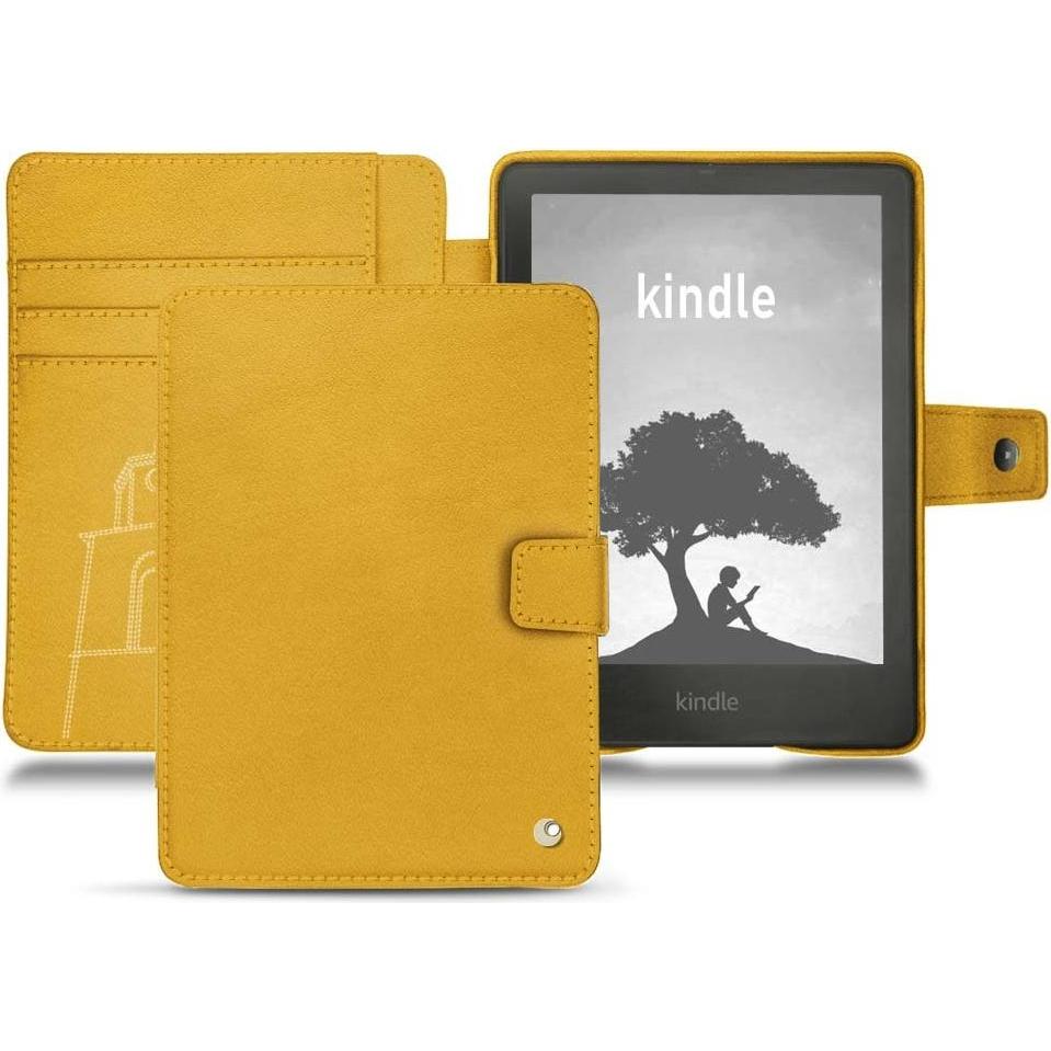 Noreve Lederschutzhülle Wallet (Kindle Signature Edition), eReader Zubehör, Gelb