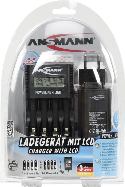 Produktbild Ansmann Powerline 4 Light (1 Stk., AAA, AA, Ladegerät ohne Akku)