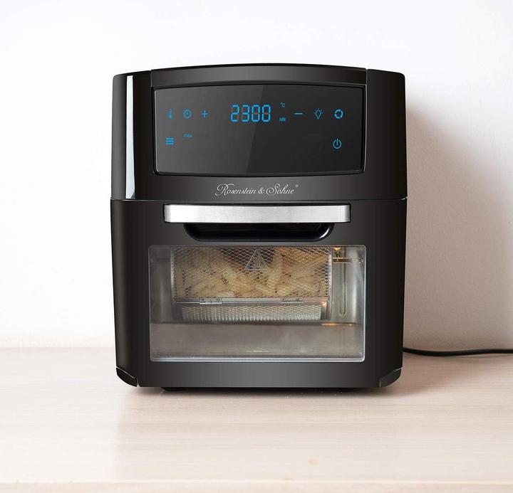 Immagine prodotto Rosenstein & Söhne Friggitrice digitale XXL ad aria calda e mini forno a convezione, 18 programmi, 12 l