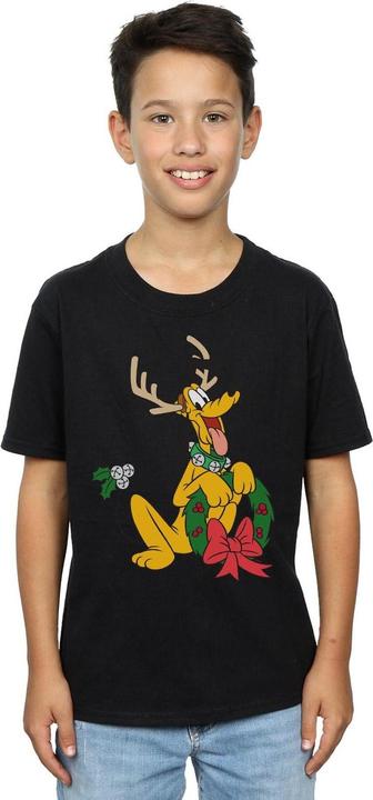 Actual product image Disney Boys Pluto Christmas Reindeer T-Shirt (116)