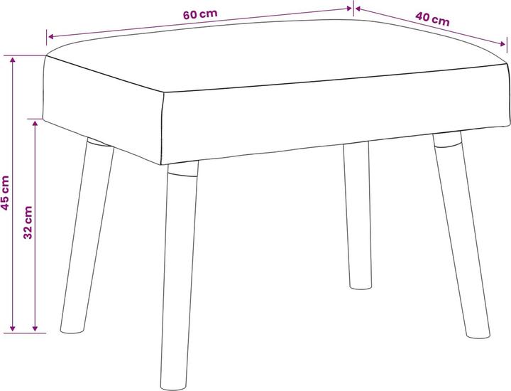 Actual product image vidaXL Moderne Bänke (60 cm)