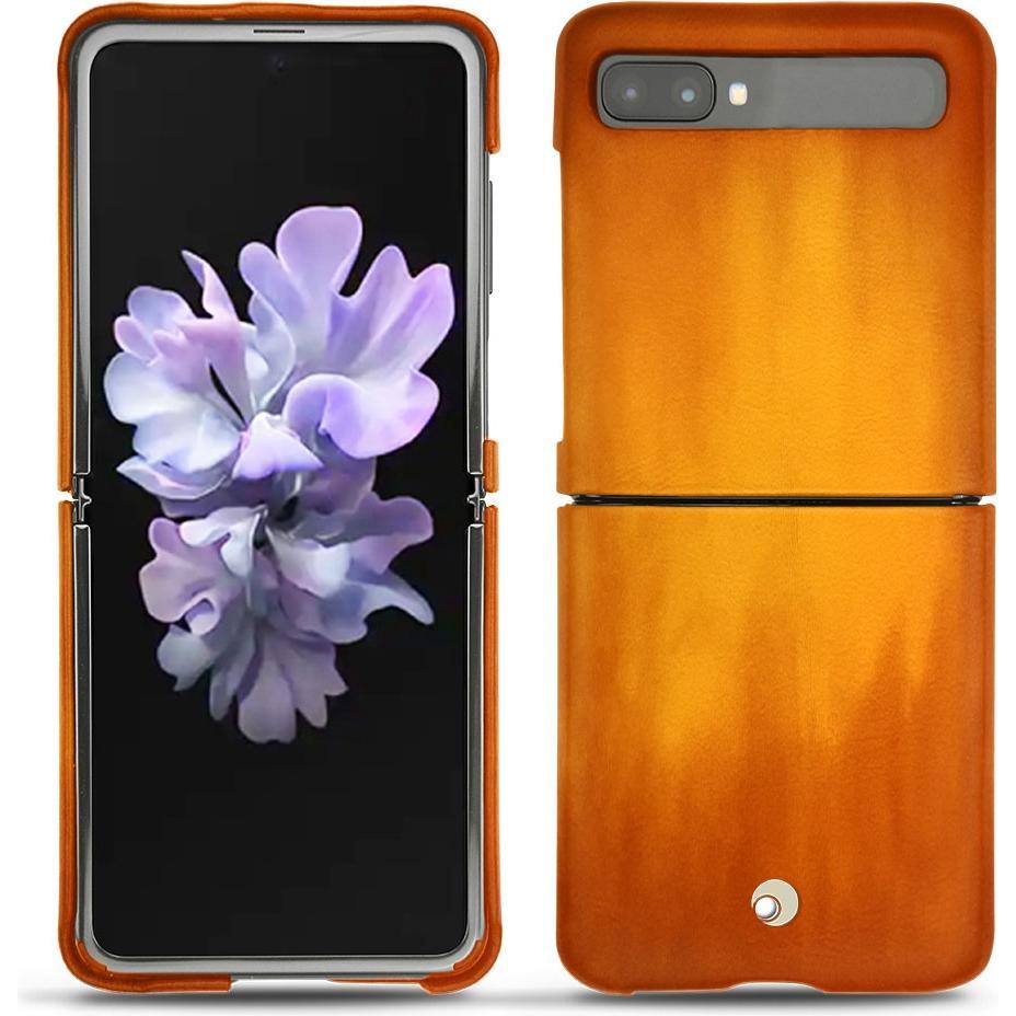 Noreve Lederschutzhülle (Samsung Galaxy Z Flip), Smartphone Hülle, Orange