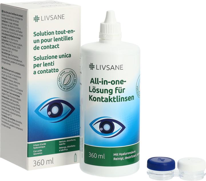 Produktbild Livsane All-in-one-Lösung für Kontaktlinsen (All in One Lösung, 360 ml)