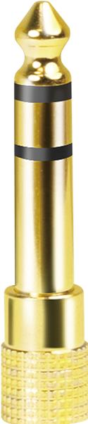 Produktbild LogiLink Audio-Adapter, 6,35 mm 3-Pin/M zu 3,5 mm 3-Pin/F, Zink
