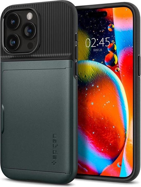 Actual product image Spigen Slim Armor CS, abyss green - iPhone 15 Pro Max (Apple iPhone 15 Pro Max)