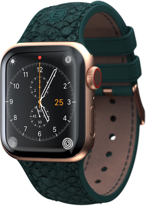 Actual product image Njord Jord Watch Strap For (44 mm, 45 mm, Vegan Leather, Salmon leather, Stainless steel fastener, Apple Watch)