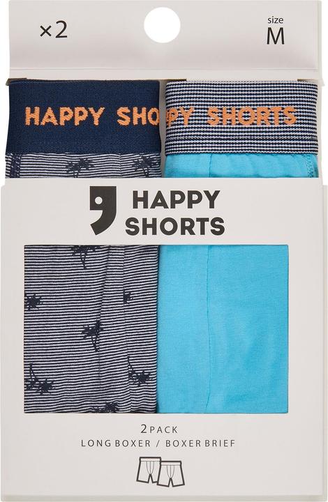 Actual product image Happy shorts Boxer Jersey Long (M, pack of 2)