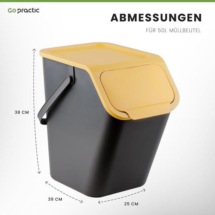 Immagine prodotto Go Practic Mülleimer mit Click-Function und Kohlefilter (25 l)