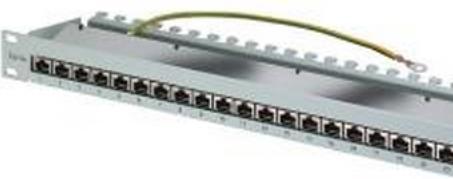Produktbild Telegärtner TELEGAERTNER Patchpanel Cat5e 24Port RJ45 1HE 48,3cm 48,30cm (19") lichtgrau (26.11.0523)