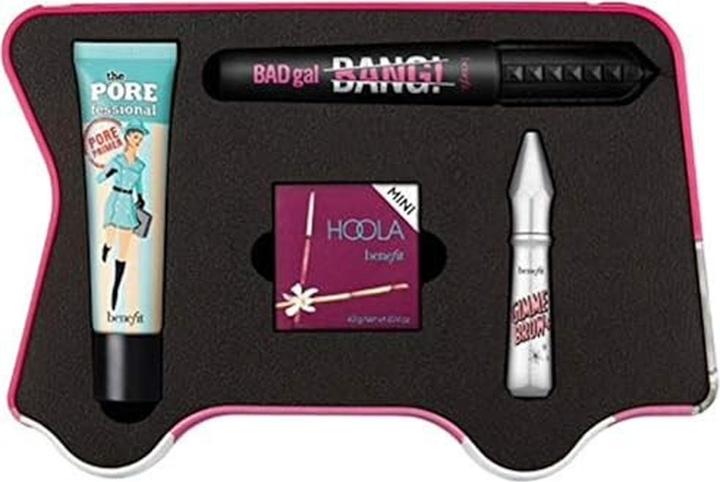 Actual product image BeneFit Cosmetics Benefit Icons 3-Piece Miniature Set 0.25 Oz Primer + 0.14 Oz Badgal (Make up set)