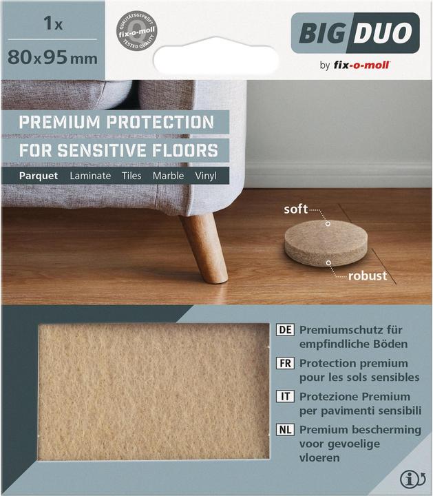 Produktbild Fix-o-moll Parkettgleiter 5 mm / 95 x 80 mm 1 x (Parkettgleiter, 1 Stk.)