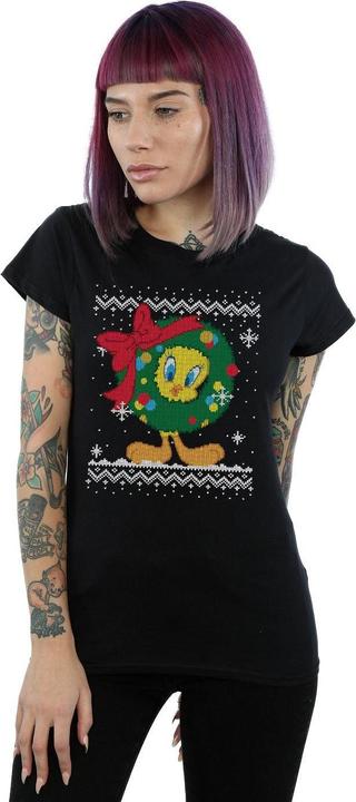 Immagine prodotto Looney Tunes Tweety Pie Christmas Fair Isle Maglietta Donna (S)