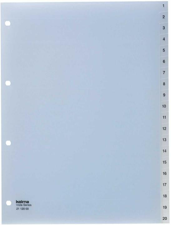 Produktbild Kolma Register A4 Vista 1-20 20-teilig transparent farblos