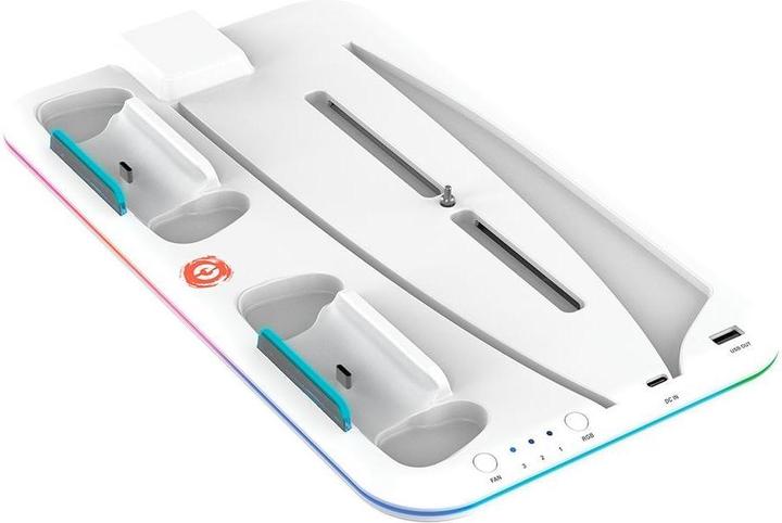 Immagine prodotto Canyon CS-5, PS5 Supporto per caricabatterie, con luce RGB, con + cavo, 475±, Baltas (PS5)