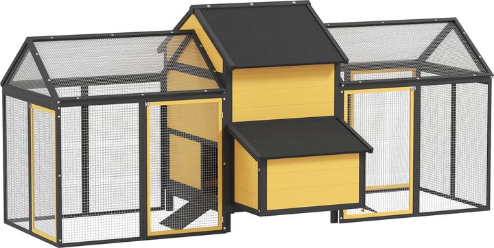 Produktbild PawHut Hühnerstall Tannenholz Gelb