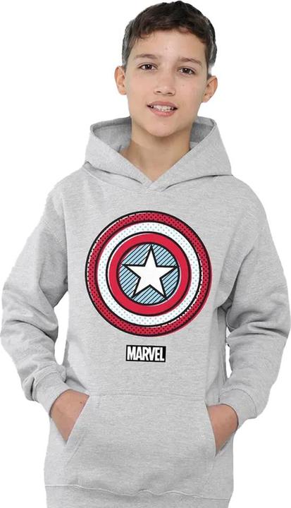 Produktbild Captain America Ziptone Kapuzenpullover Zum Überziehen meliert (116)