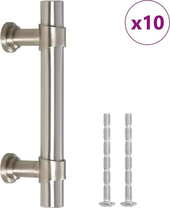 Produktbild VidaXL Möbelgriffe 5 Stk. Silbern 224 mm Edelstahl,Farbe