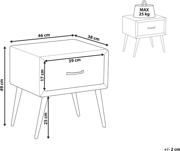 Produktbild Beliani Flayat (46 x 38 x 49 cm)