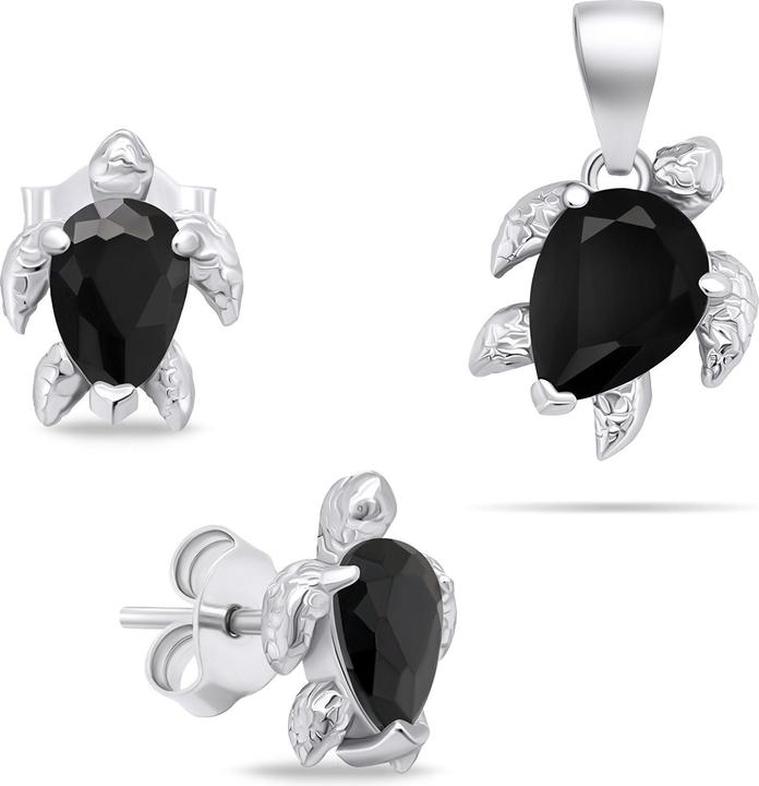 Produktbild Brilio Silver Playful Silver Jewelry Set With Zircons Turtle Set233wbc Earrings Pendant