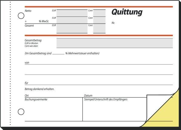Actual product image Sigel Receipt pad Paper size: DIN A6 landscape Carbonless: Yes (40 x)