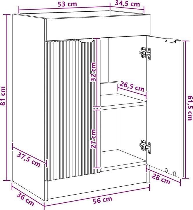 Produktbild vidaXL Badezimmerschrank