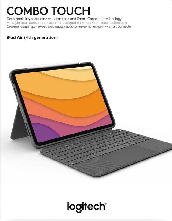 Productafbeelding Logitech Combo Touch (NL, iPad Air 2020 (4e generatie), iPad Air 2022 (5e gen))