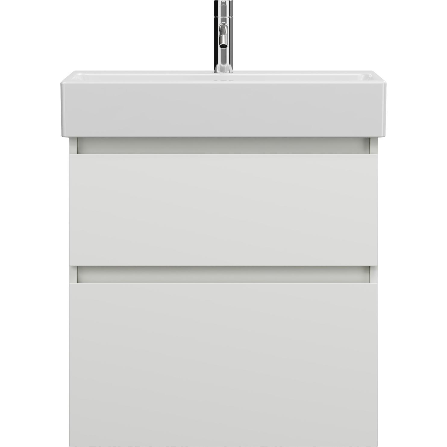 burgbad, Badmöbelset, Lin20 Keramik-Waschtisch hoch inklusive Waschtischunterschrank 2 Auszüge, 630x370x710mm, SG
