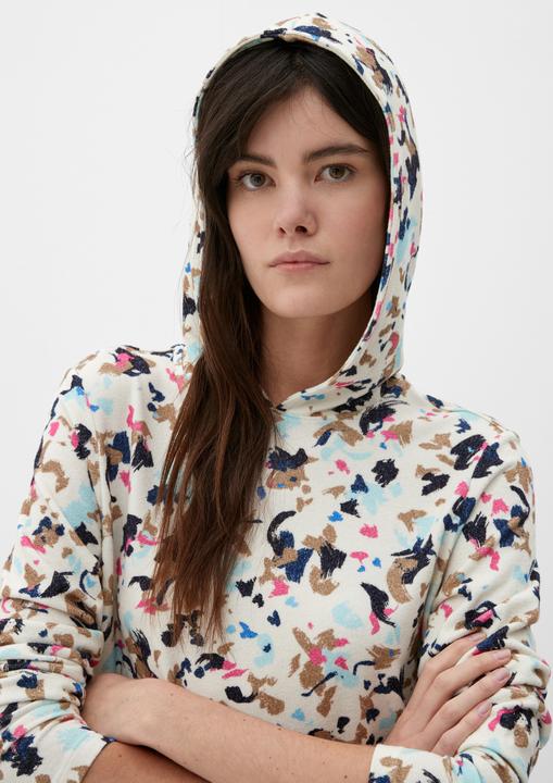Produktbild s.Oliver T-Shirt Hoodie mit Allover-Muster (36)