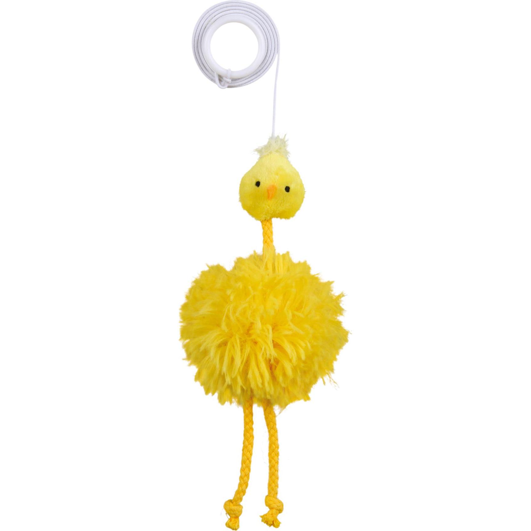 4X Trixie Pollo Su Un Elastico Con Erba Gatta (Gatto Di Peluche), Gioco Per Gatti