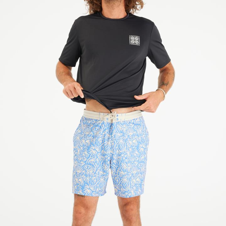 Produktbild Olaian UV-Shirt Surfen Herren UV-Schutz UPF50+ Blackflower schwarz (3XL)