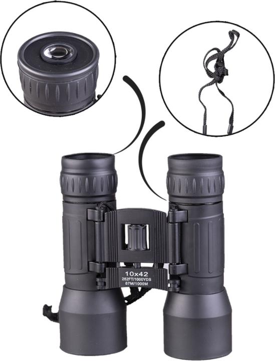 Immagine prodotto Mil-tec Unisex - Adult Binoculars 15703002 Binoculars, Black, One Size (10x, 42 mm)