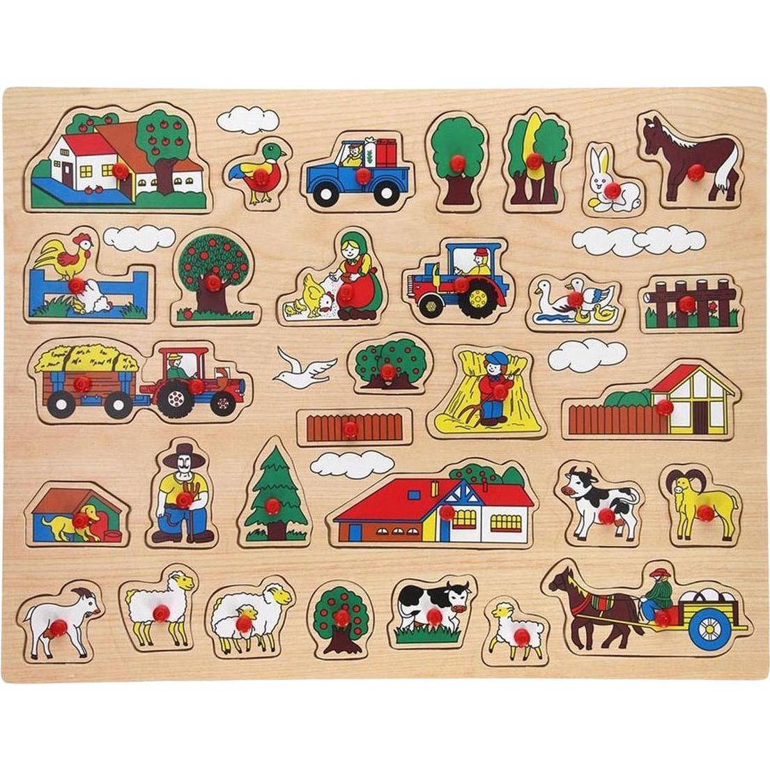 Playwood Holzpuzzle Bauernhof Extra Gross - 32 Teile. (32 pezzi)