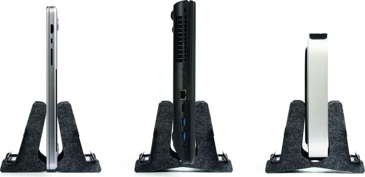 Actual product image Durable Laptop stand EFFECT -3kg 13-17"/vertical/PET-felt/anthracite