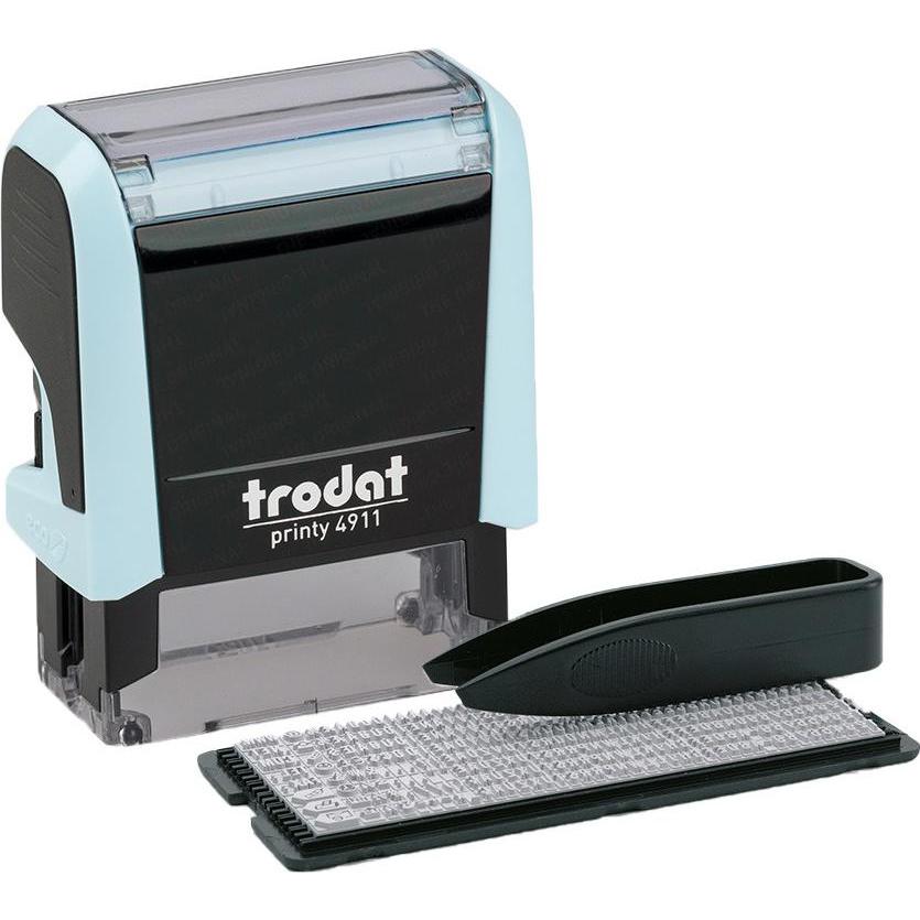 Trodat, Stempel, Typomatic Printy 4.0 Pastell Edition, selbstfärbender Stempel zum Selbersetzen