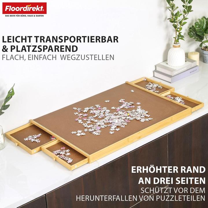 Floordirekt Yukon Puzzletisch mit Schubladen (1000 Teile)