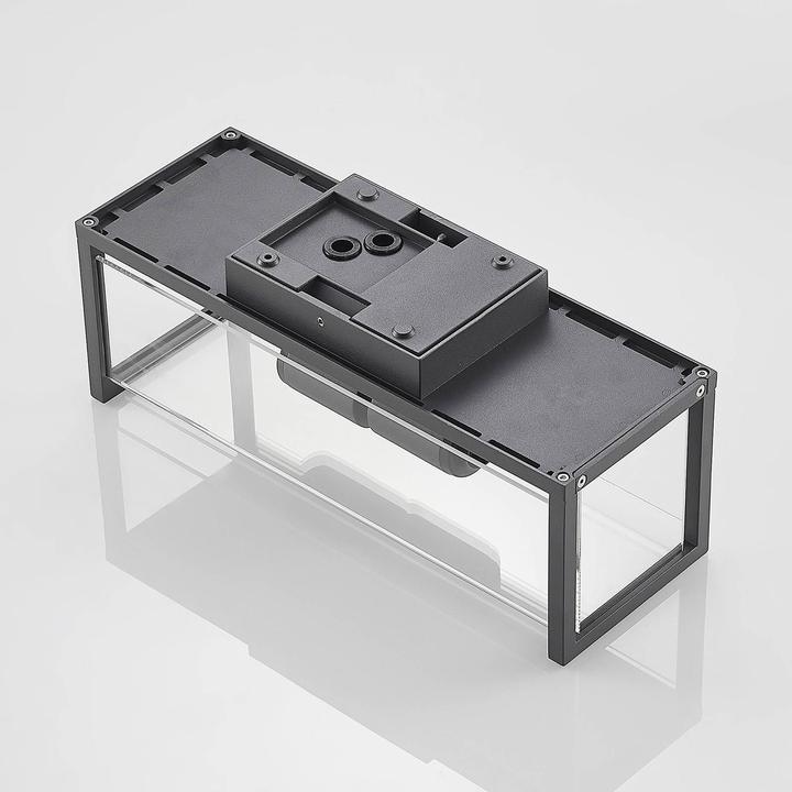 Produktbild Lucande Elwin Wandleuchte, eckig, zweiflammig (E27, IP54)