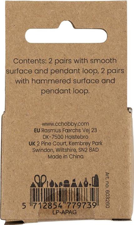 Produktbild Creativ Company Ohrring 2 x 2 Paar, Versilbert, Material: Messing (Messing)