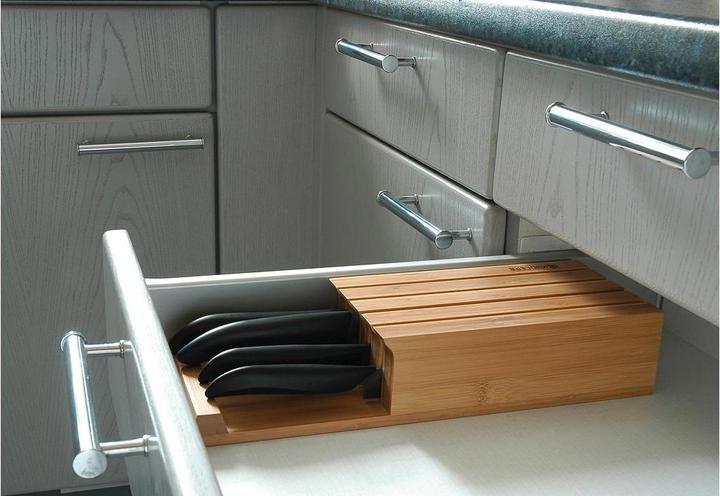 Actual product image Kyocera Bamboo knife block