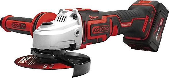 Actual product image KS Tools eMONSTER brushless cordless angle grinder set, 4-piece | 18 volt, 2 batteries and charger (125 mm)