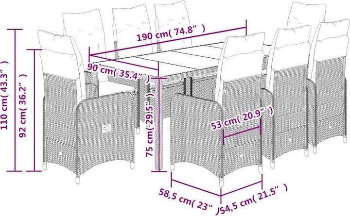 Produktbild vidaXL Bistro Set