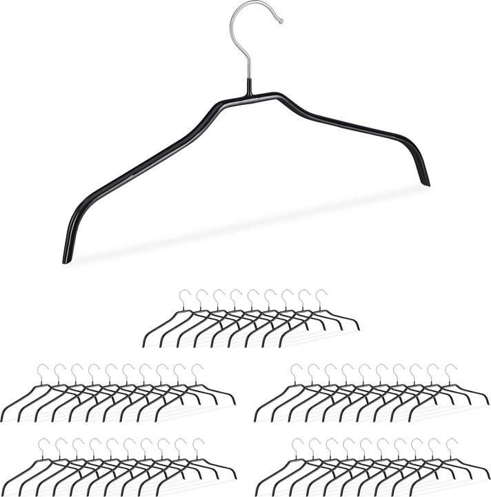Actual product image Relaxdays Non-Slip Coat Hanger Set (50x)