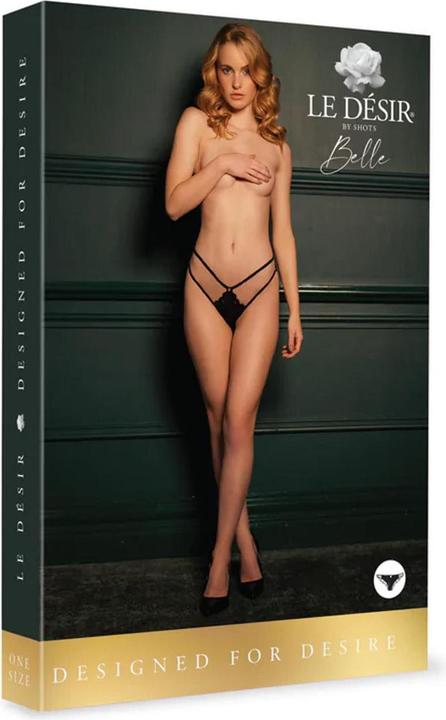 Actual product image Le Désir Ami - Thong with Adjustable Sliders and Golden Details - OS (One size)