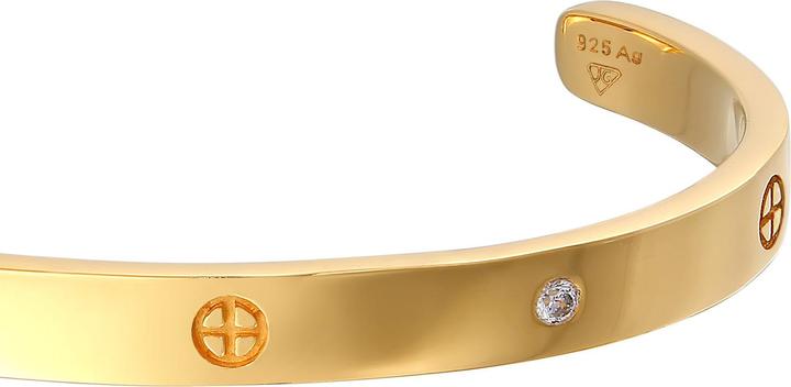 Immagine prodotto Elli PREMIUM Bracciale Geo Bangle Croce Minima Zirconi Argento 925 (16 cm, Argento 925, Zirconia)