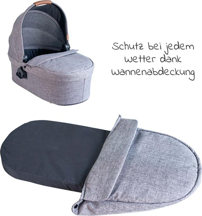 Produktbild ABC Design Kinderwagenaufsätze Babywanne für Buggy Flash - Woven Graphite